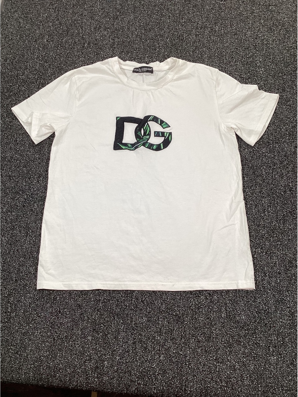 Dolce & Gabbana White Cotton T-Shirt with DG Logo